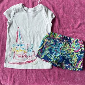 Kids Lilly Pulitzer Outfit - shirt and shorts
